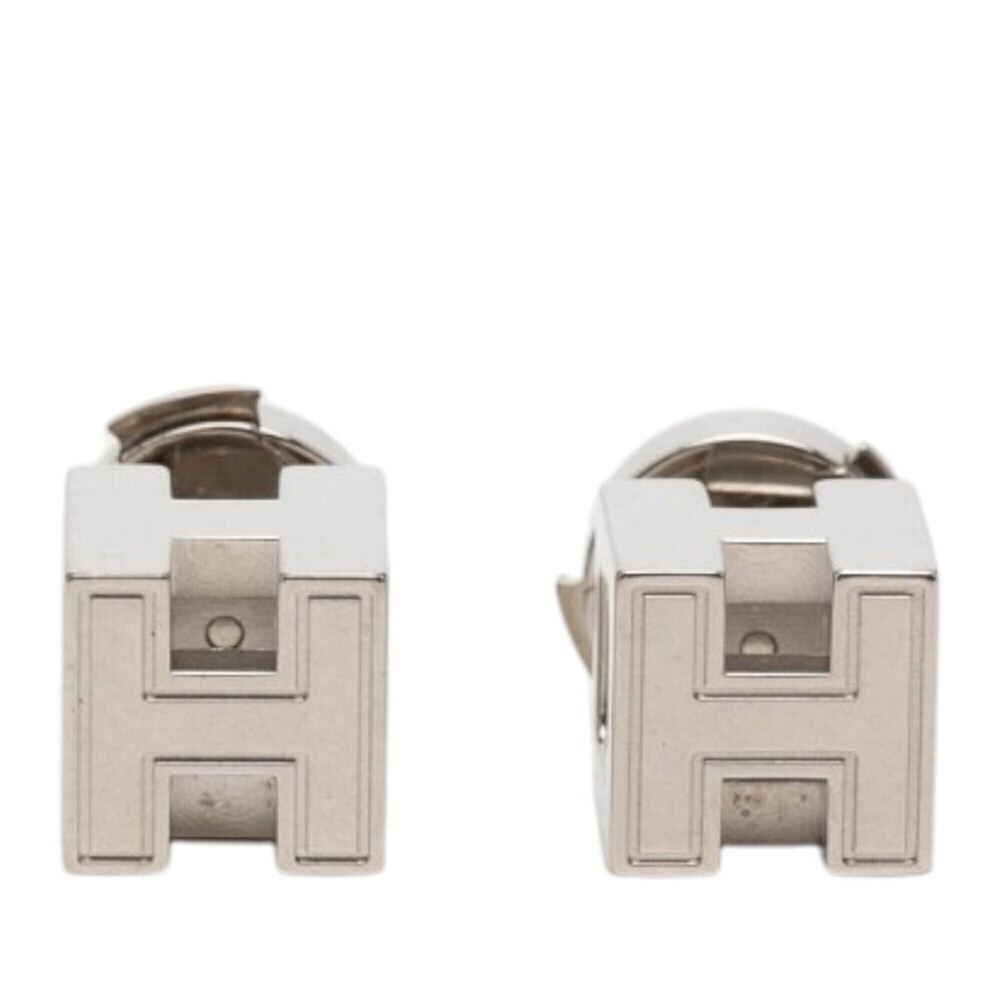 HERMES Silver Earrings